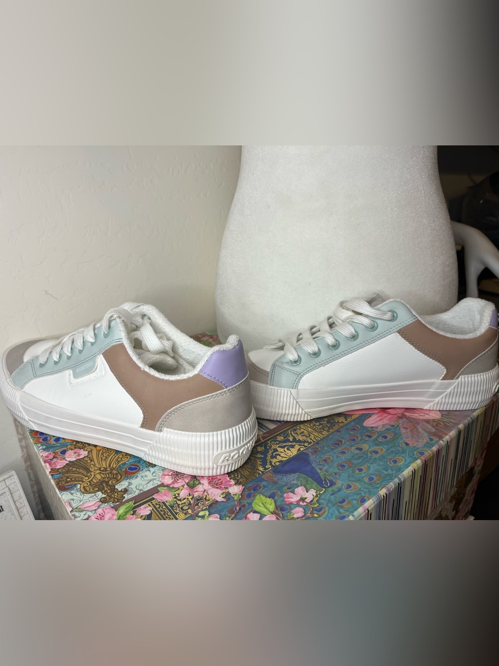 Rocket Dog Cheery Pastel Color Block Platform Sneakers Women’s Size 10